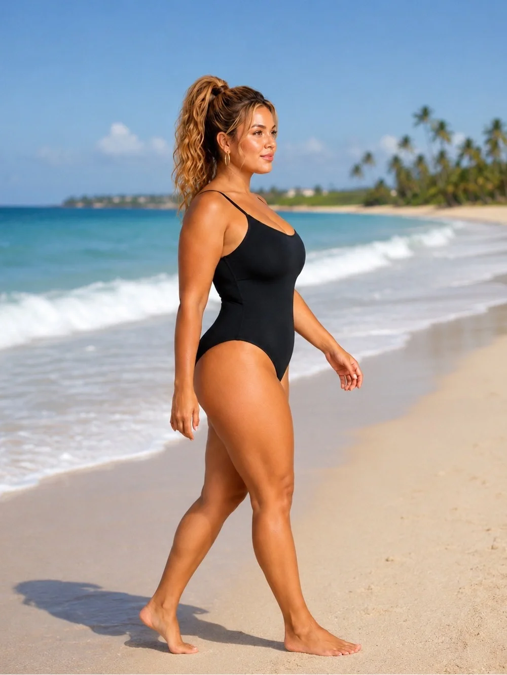 NWT Andie Swim The Amalfie One Piece Swimsuit in Black Size XXXL